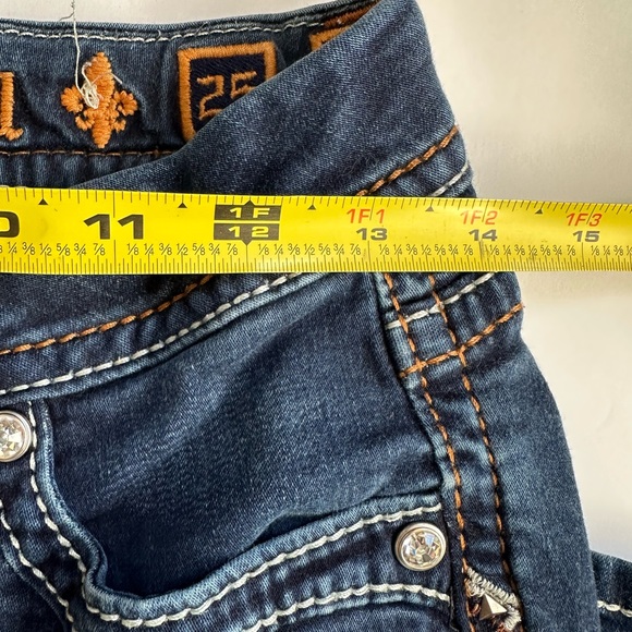 Rock Revival Blue Straight Leg Women's Jazlyn Jeans Mid Rise Sz 25 - Picture 10 of 14